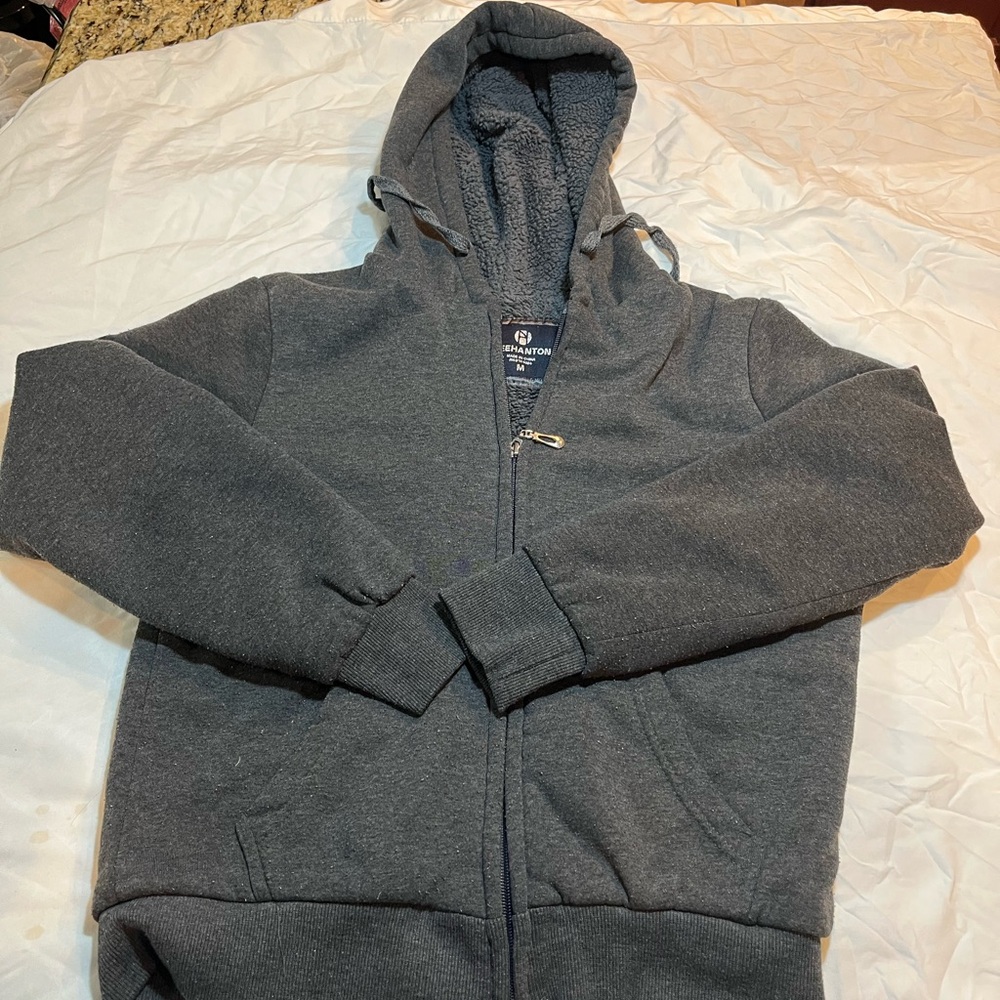 Men's Gray Full-Zip Hoodie size medium good condition